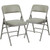 Metal Folding Chairs - Curved Triple Braced Vinyl Gray