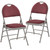 Metal Folding Chairs - Ultra-Premium Triple Braced Fabric Burgundy