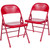 Metal Folding Chairs - Triple Braced Red