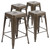 Metal Bar Stools - Lily - Gunmetal Gray