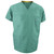 Unisex Polyester Cotton Short Sleeve Scrub Tops - Jade Green