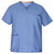 Unisex Polyester Cotton Short Sleeve Scrub Tops - Ceil Blue