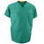 Unisex Polyester Cotton Short Sleeve Scrub Tops - Emerald Green