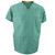 Unisex Polyester Cotton Short Sleeve Scrub Tops - Jade Green