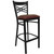 Metal Bar Stools - HERCULES Black X-Back Restaurant Barstools - Burgundy Vinyl