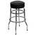 Metal Bar Stools - Bruno Double Ring Chrome Restaurant Barstools - Black