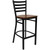 Metal Bar Stools - HERCULES Black Ladder Back Restaurant Barstools - Cherry Wood