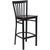 Metal Bar Stools - HERCULES School House Back Restaurant Barstools - Mahogany Wood
