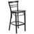Metal Bar Stools - HERCULES Two-Slat Ladder Back Restaurant Barstools - Walnut Wood