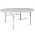 Stonewall 6-Foot Round Bi-Fold Granite White Plastic Folding Table with Carrying Handle