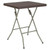 Linburgh 23.5-Inch Square Brown Rattan Plastic Folding Table