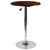 Hills 23.5" Round Adjustable Height Rustic Pine Wood Table
