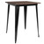 Nolan 31.5" Square Black Metal Bar Height Table with Walnut Rustic Wood Top