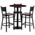 Table & Chair Sets - 30" Round Laminate Table Set with 3 Grid Back Metal Barstools