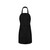3 Pocket Bib Apron, Spun Poly - Black