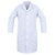 Open Cuff Lab Coat, Spun Poly - White