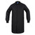 Colored No-Pocket Knit-Cuff Lab Coat - Black