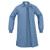 Polyester Butcher Frock with Knit Cuffs - Wedgewood Blue