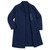 Three-Pocket Poplin Lab Coat - Navy Blue