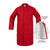 3 Inside-Pocket Polyester Butcher Frock - Red