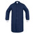 No Pocket Gripper Lab Coat, White Cuffs - Navy Blue