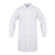 Front-Snap No-Pocket Butcher Frock, White Cuff - White