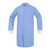 Front-Snap No-Pocket Butcher Frock, White Cuff - Light Blue