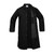 Colored Butcher Frock, Inner Pocket & Side Openings - Black