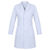 White Poplin Princess-Seam Lab Coat, 3 Pocket