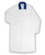 White Twill Butcher Frock, Contrast Collar, 3 Pocket