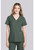 Cherokee Workwear Originals Ultra Women's V-Neck Scrub Top and Cargo Scrub Pants - Scrub Tops - Heather Forest Moss