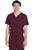 Cherokee Workwear Originals Ultra Unisex V-Neck Scrub Top and Cargo Scrub Pants - Wine