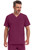 Healing Hands Works Men's Scrub Top and Straight Leg Scrub Pants - Wine