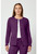 Healing Hands Works Women's Snap Front Scrub Jacket - Eggplant