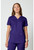 Cherokee Workwear Revolution Women's V-Neck Scrub Top and Straight Leg Scrub Pants - Grape