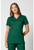 Cherokee Workwear Revolution Women's V-Neck Scrub Top and Straight Leg Scrub Pants - Hunter Green