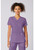 Cherokee Workwear Revolution Women's V-Neck Scrub Top and Straight Leg Scrub Pants - Scrub Tops - Heather Chalk Violet