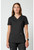 Cherokee Workwear Revolution Women's Mock Wrap Scrub Top and Flare Leg Scrub Pants - Black