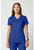 Cherokee Workwear Revolution Women's Mock Wrap Scrub Top and Flare Leg Scrub Pants - Galaxy Blue