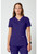 Cherokee Workwear Revolution Women's Mock Wrap Scrub Top and Flare Leg Scrub Pants - Grape