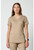 Cherokee Workwear Revolution Women's Mock Wrap Scrub Top and Flare Leg Scrub Pants - Khaki