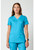 Cherokee Workwear Revolution Women's Mock Wrap Scrub Top and Flare Leg Scrub Pants - Turquoise