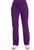 Cherokee Workwear Revolution Women's Mock Wrap Scrub Top and Flare Leg Scrub Pants - Eggplant