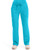 Cherokee Workwear Revolution Women's Mock Wrap Scrub Top and Flare Leg Scrub Pants - Turquoise