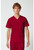 Cherokee Workwear Revolution Men's V-Neck Scrub Top and Fly Front Scrub Pants - Red