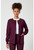 Cherokee Workwear Revolution Women's Snap Front Scrub Jacket - Wine