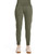 Cherokee Infinity Women's Petite and Tall Mid Rise Jogger Scrub Pants - Petite - 26 Inch Inseam - Olive