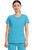 Cherokee Infinity Women's Round Neck Scrub Top and Straight Leg Scrub Pants - Round Neck Scrub Tops - Turquoise