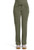 Cherokee Infinity Women's Round Neck Scrub Top and Straight Leg Scrub Pants - Straight Leg Scrub Pants - Olive