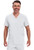 Cherokee Infinity Men's V-Neck Scrub Top and Fly Front Scrub Pants - V-Neck Scrub Tops - White